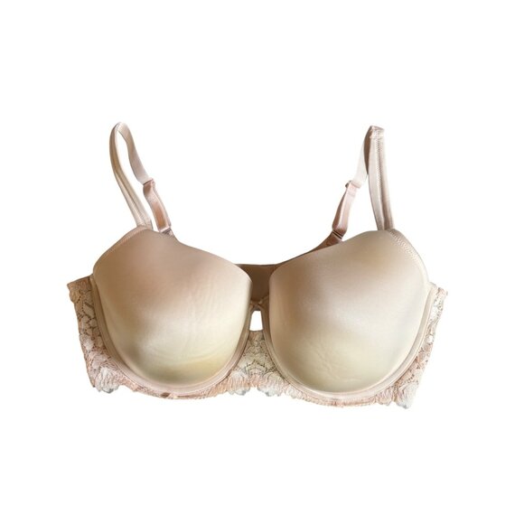 Talbots Lace Bra Size 40DDD Plus‎ Nude Lace NWT 3 Hooks Loops - Picture 1 of 9